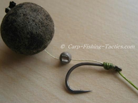 Over weighted pop up carp fishing rig